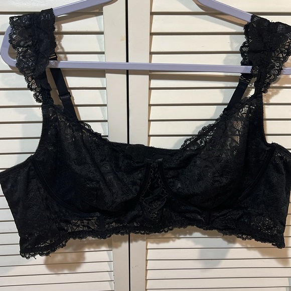 TORRID CURVES Striped Floral Lace Underwire Bra size 4 - Picture 6 of 12